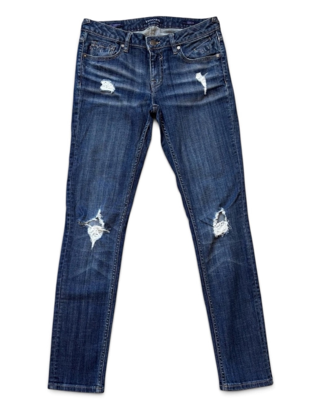 Vigoss The Thompson Tomboy Straight Leg Jeans Size 26 Distressed